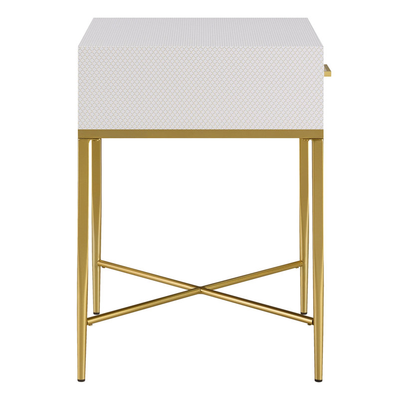 Everly Quinn Hesson Cross Legs End Table with Storage & Reviews Wayfair